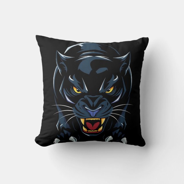 Almofada Cabeça de pantera negra (Frente)