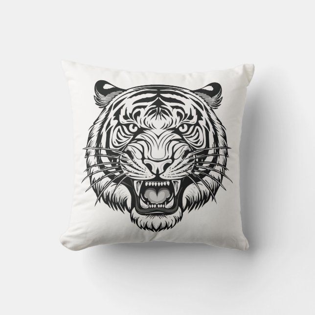 Almofada cabeça de tigre (Frente)
