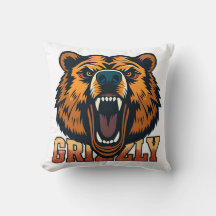 Cabeça de Urso Pardo Enfatizando Poder