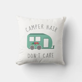 Almofada Cabelo de Campanha Não se importa com o acampament