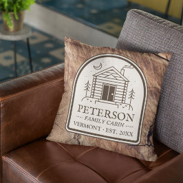 Almofada Cabina da família Madeira rustica Decor personaliz