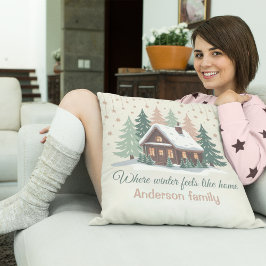 Almofada Cabine de Inverno de Natal Personalizada
