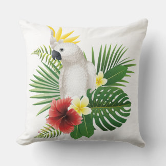 Almofada cacatua com flor