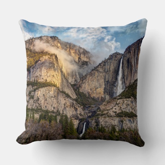 Almofada Cachoeira de Yosemite cênica, Califórnia (Frente)