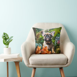 Almofada 😍Cachorrinho Frenchie doce em uma selva