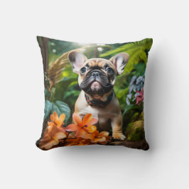 Almofada 😍Cachorrinho Frenchie doce em uma selva