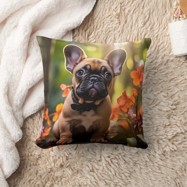 Almofada 🐶💗Cachorrinho Frenchie doce na selva (Cobertor)