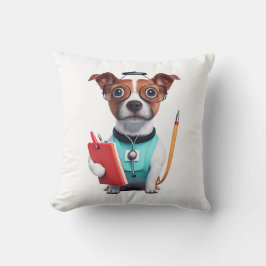 Almofada Cachorro A Trabalhar Como Enfermeira, Cachorro A V