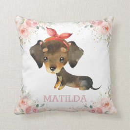 Almofada Cachorro Adorável Brilhante Cachorrinho Rosa