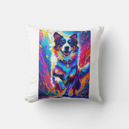 Almofada Cachorro alegre e alegre e divertido, salgado