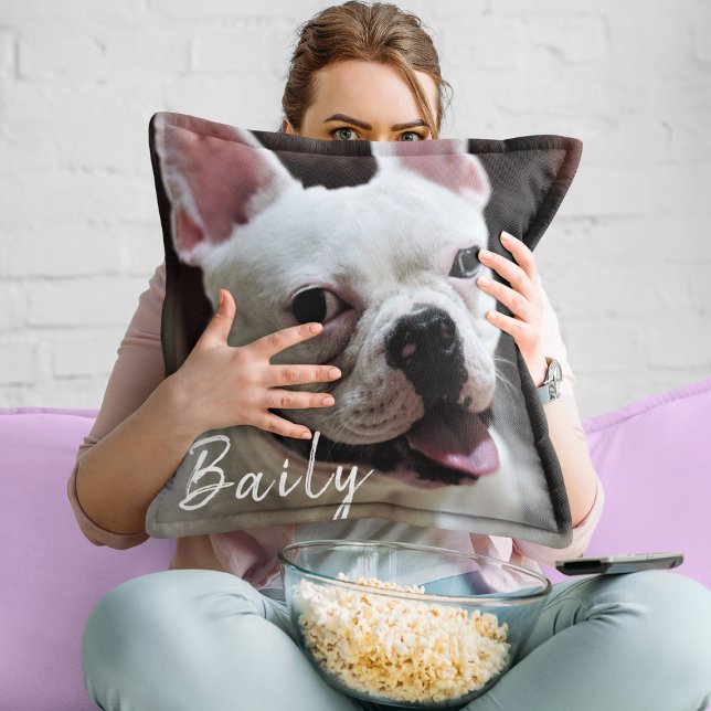 Almofada Cachorro Bonito Dão Foto Engraçada Besties Amigos  (Criador carregado)