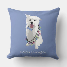 Almofada Cachorro Branco Fluffy - Paz Joy Love - Holiday