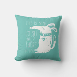 Almofada Cachorro Cachorro Engraçado Personalizado Azul Cla