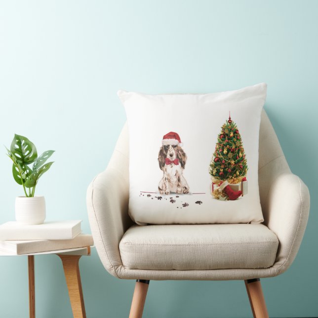 Almofada Cachorro Castanho Espanhol Engraçado Cachorro de N (Cadeira)