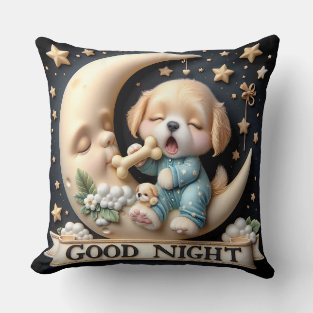 Almofada Cachorro com Osso, Coleção de Natasha Us (Frente)