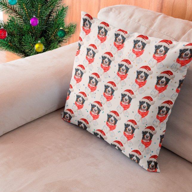 Almofada Cachorro da Raça Montanha Bernesa Natal (Criador carregado)