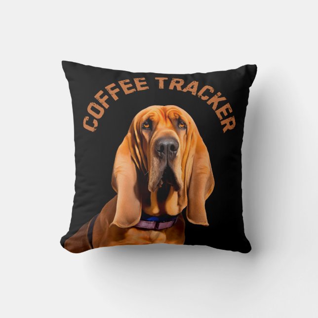 Almofada Cachorro de Coffee Tracker Hound (Frente)