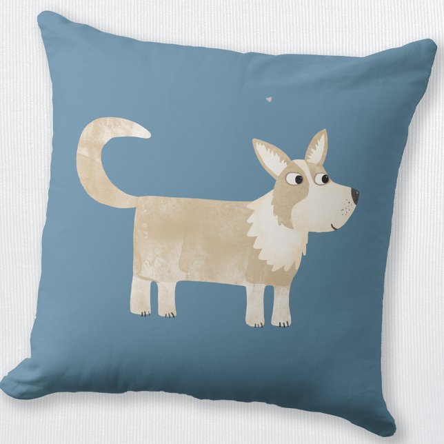 Almofada Cachorro de Corgi (Fun Corgi dog throw pillow)