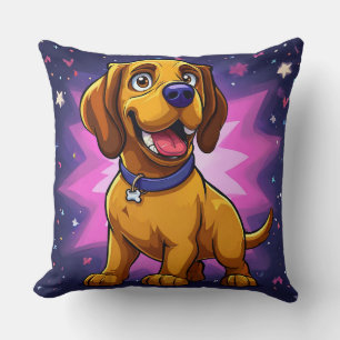 Almofada Cachorro de Desenho Animado Divertido com Cores Vi