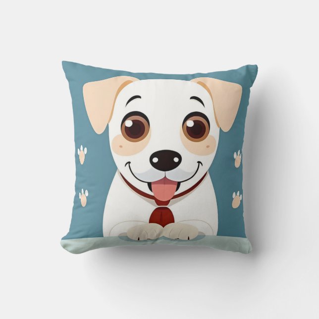 Almofada Cachorro de desenho animado fofo para quarto de cr (Frente)