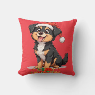 Almofada Cachorro de Desenho Animado Fofo Vestindo um Chapé