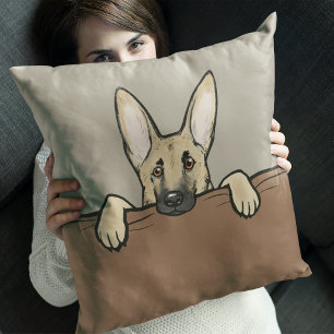 Almofada Cachorro de German shepherd de cor clara