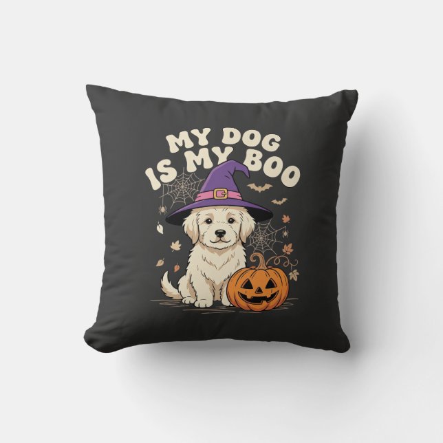 Almofada Cachorro de Halloween Meu Cachorro É Meu Amor (Frente)