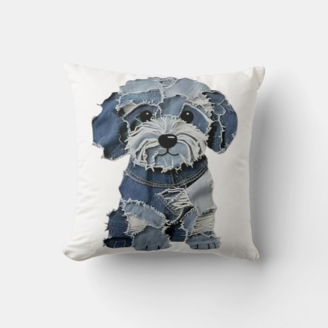 Almofada Cachorro de Patchwork (Frente)