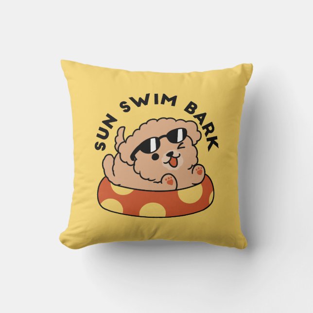 Almofada Cachorro de Verão legal flutuante - Festa de Pisci (Frente)