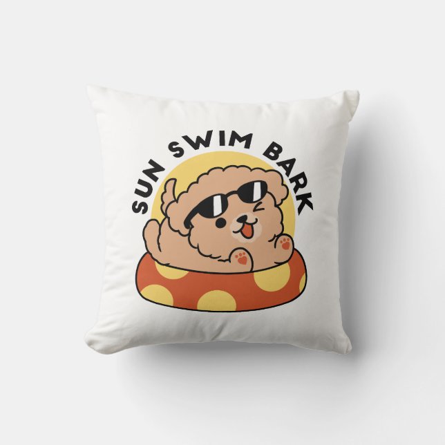 Almofada Cachorro de Verão legal flutuante - Festa de Pisci (Frente)