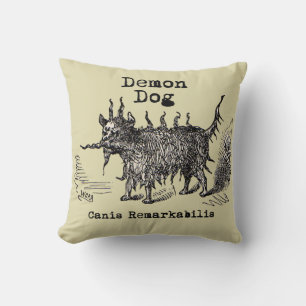 Almofada Cachorro Demônio Vintage Engraçado