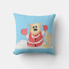 Almofada Cachorro do Papai Noel - Não Coma a Neve Amarela