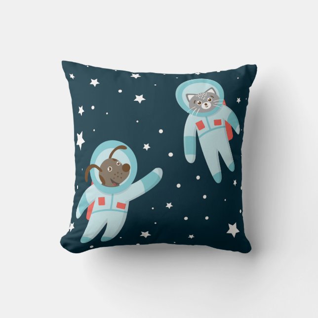Almofada Cachorro e Gato Astronauta  (Frente)