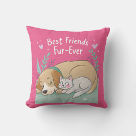 Almofada Cachorro e Gato Melhores Amigos Para Sempre