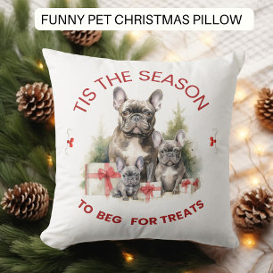 Almofada Cachorro Engraçado Implorando pelo Natal dos Trata