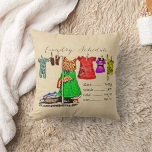 Almofada Cachorro Engraçado Pet Lover Animal Laundry Schedu