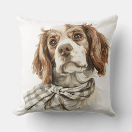 ALMOFADA CACHORRO ESPANHOL CUTO COM ESCASCO VERDE