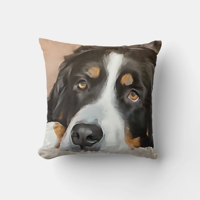 Almofada Cachorro, fêmea, cão de montanha Bernese (Frente)