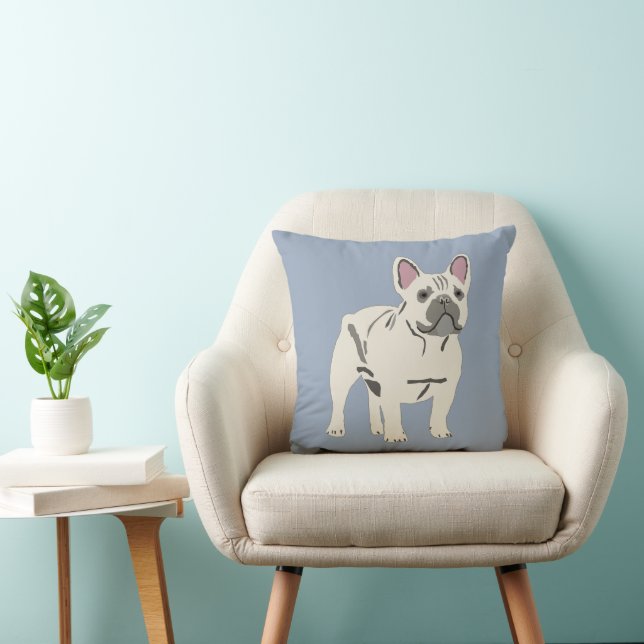 Almofada Cachorro fofo, bulldog francês (Cadeira)