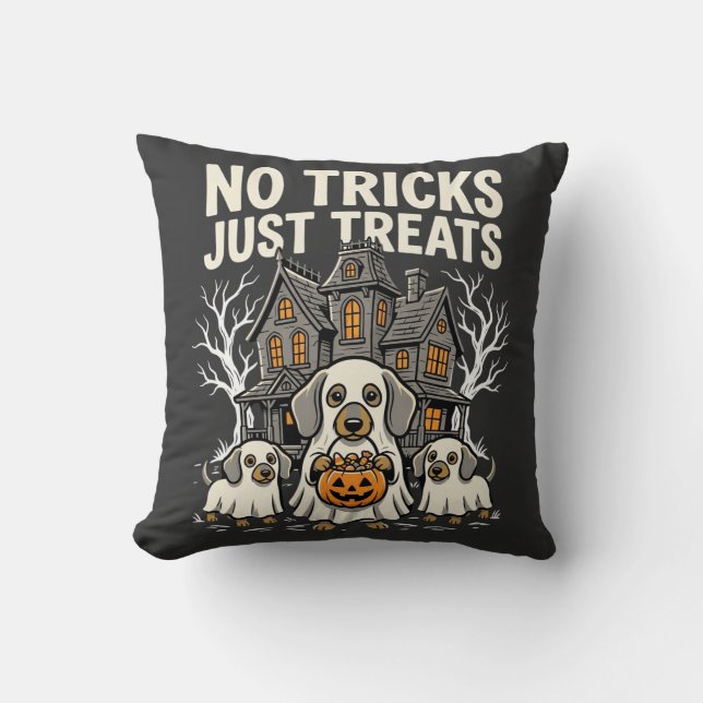 Almofada Cachorro Fofo Halloween Sem Pegadinhas Só Guloseim (Frente)