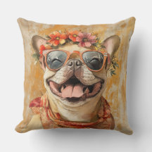 Cachorro-grande francês Lover Orange Floral