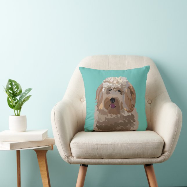 Almofada Cachorro Labradoodle Pet Fofo (Cadeira)