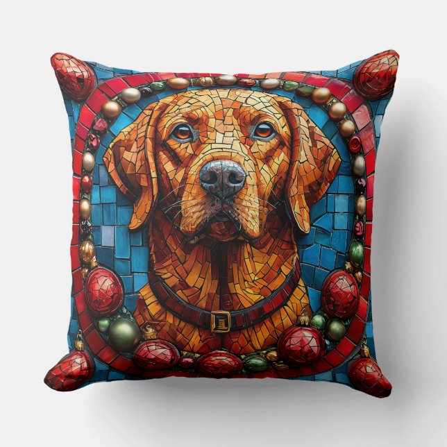 Almofada cachorro labrador de Natal (Frente)