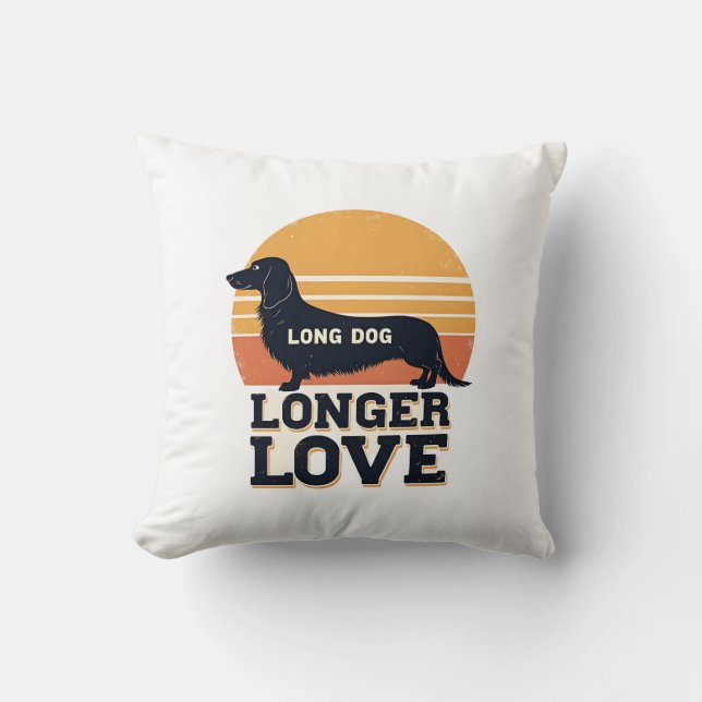 Almofada Cachorro Longo Amor Mais Longo Vintage Dachshund P (Frente)