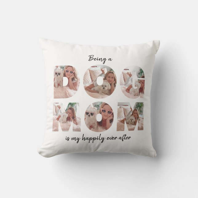 Almofada Cachorro Moderno Cachorro Foto Colagem Cachorro (Frente)