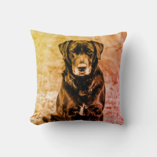 Almofada Cachorro Negro-Labrador Cachorro-Bonito