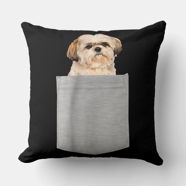 Almofada Cachorro No Seu Bolso Shih Tzu Lover (Frente)