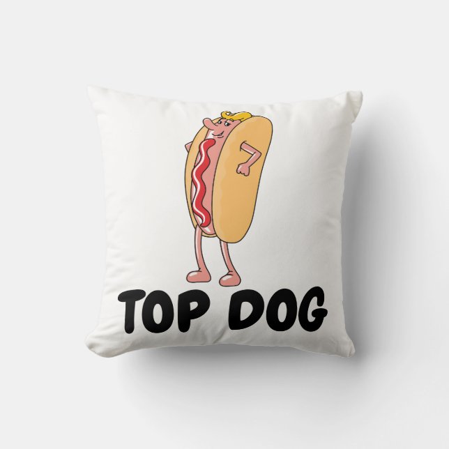 ALMOFADA CACHORRO QUENTE ENGRAÇADO, TRAVESSEIROS SUPERIORES (Frente)