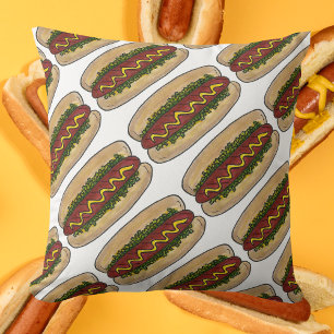 Almofada Cachorro Quente Frank Wiener Relaxa Mustard Bun