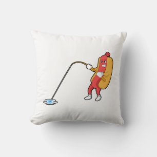Almofada Cachorro-quente na pesca com vara de pesca